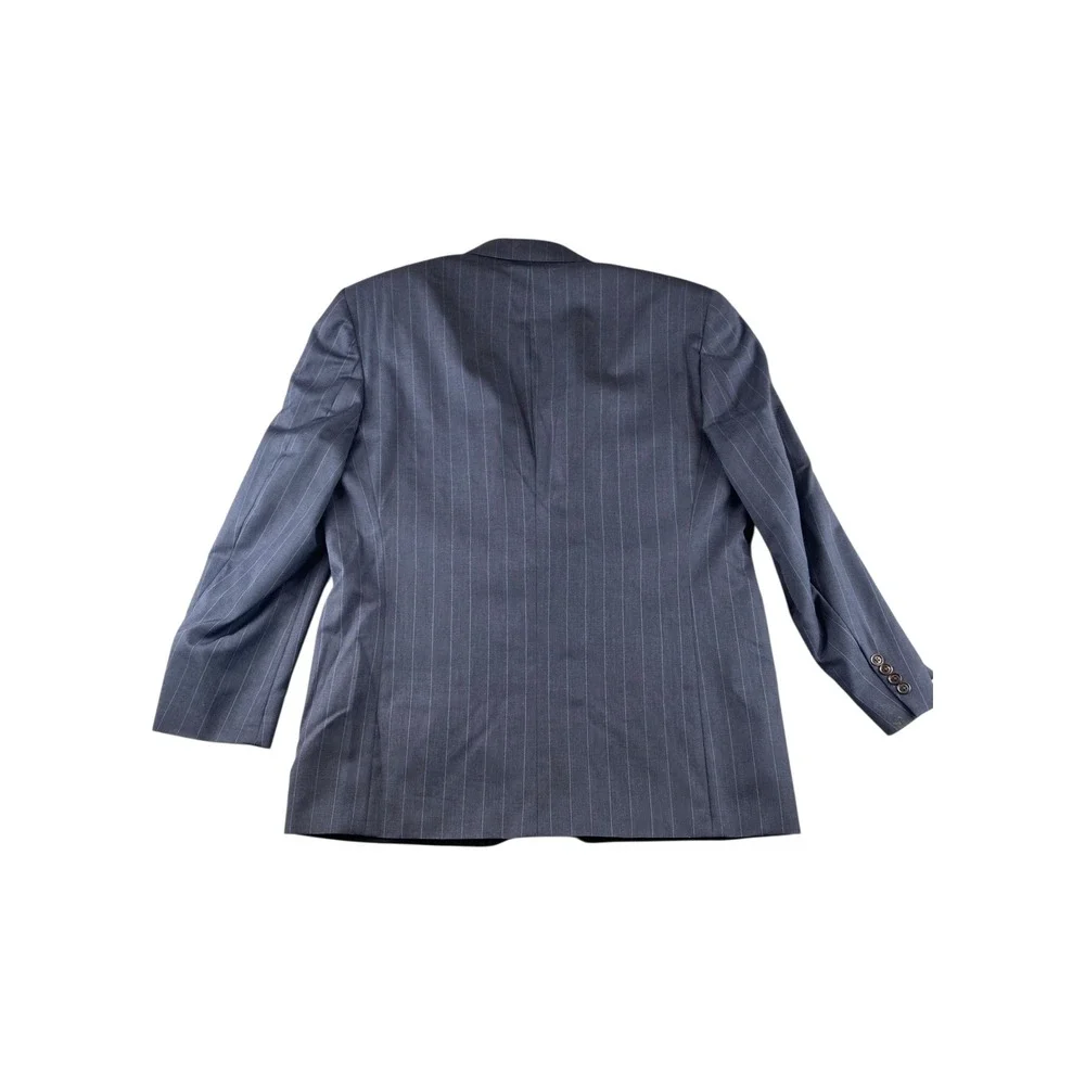 Nautica Mens Wool Pinstripe Blazer Jacket Charcoal Grey N115AX 44R‎